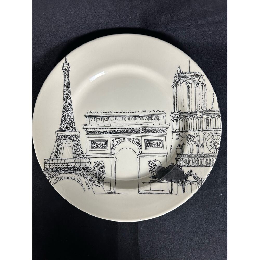 Royal Stafford City Scenes Eiffel Tower Paris Dinner Plate 11"